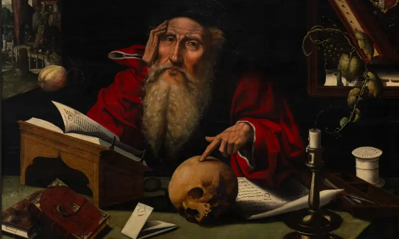 <p>Anónimo flamenco. <em>San Jerónimo</em>, c 1550</p>