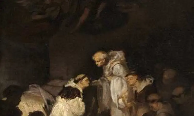 <p>Leonardo de Alenza y Nieto. <em>La última comunión</em> (o Comunión de un dominico)</p>