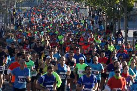 Corredores en el Maratón de Alcalá